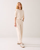 Summum Woman Cotton Blend Pants Ivory