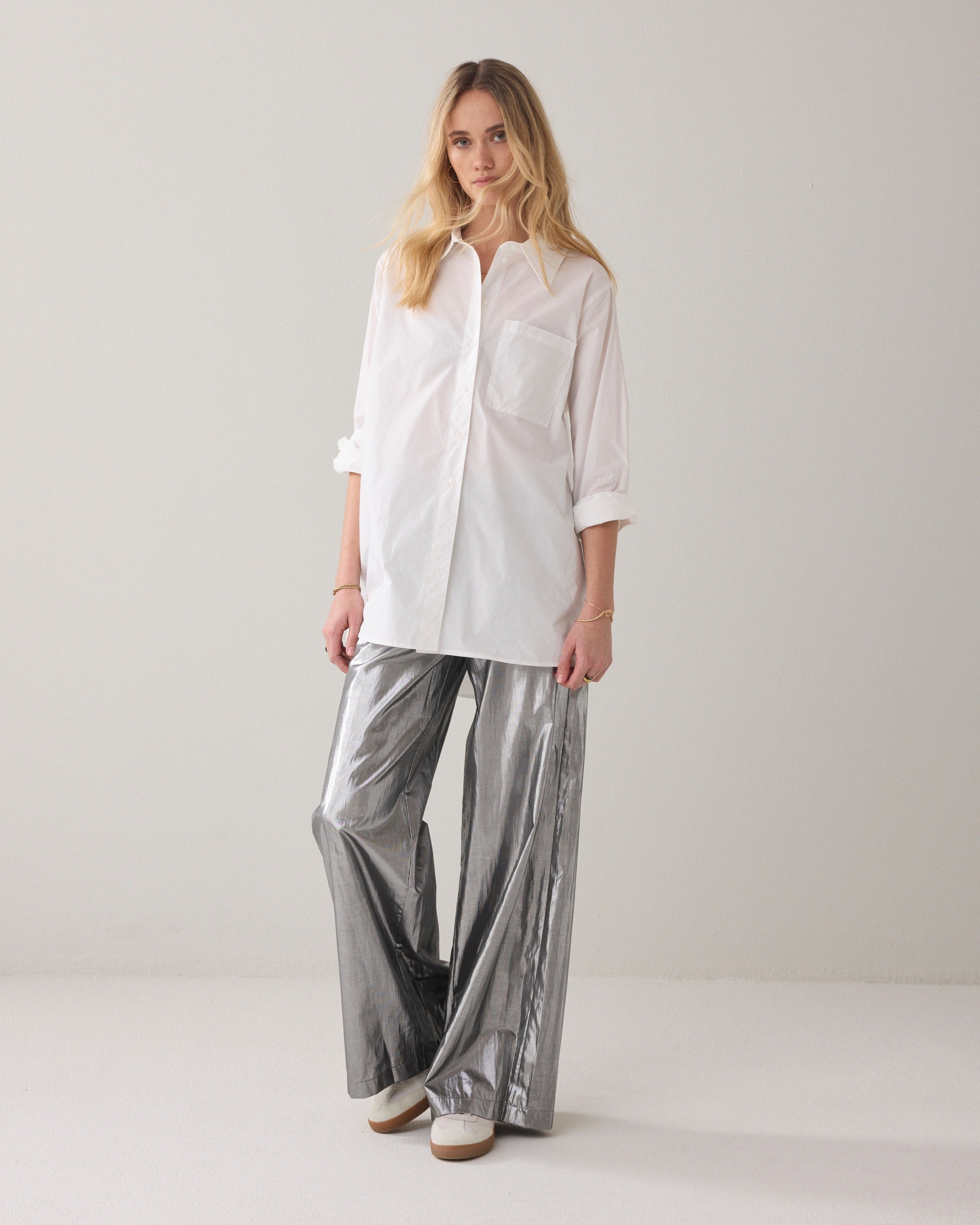 Summum Woman Silver Wide Leg Pants