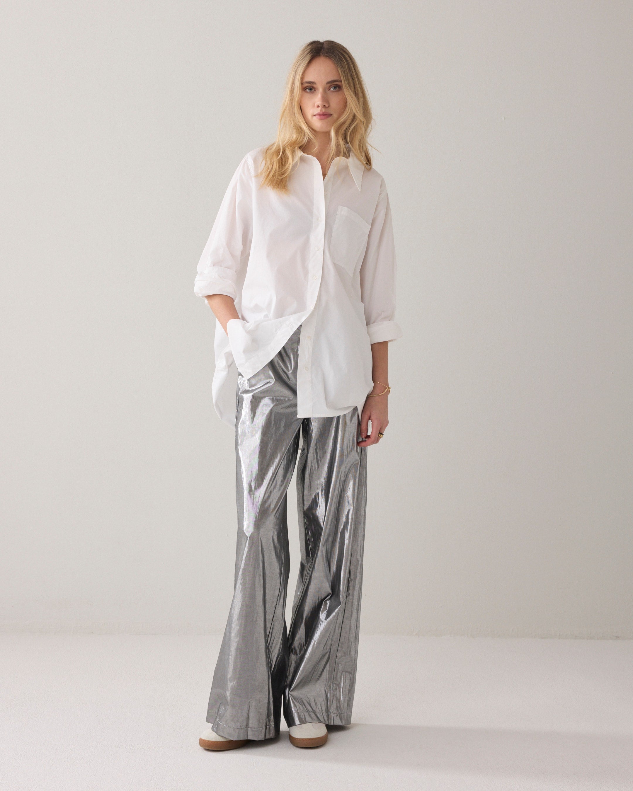 Summum Woman Silver Wide Leg Pants