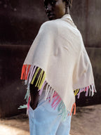 Herzens Angelegenheit Triangular Wool/Cashmere Scarf - Mozarella Multi