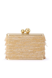 Carlita Fringed Clutch Shoulder Bag