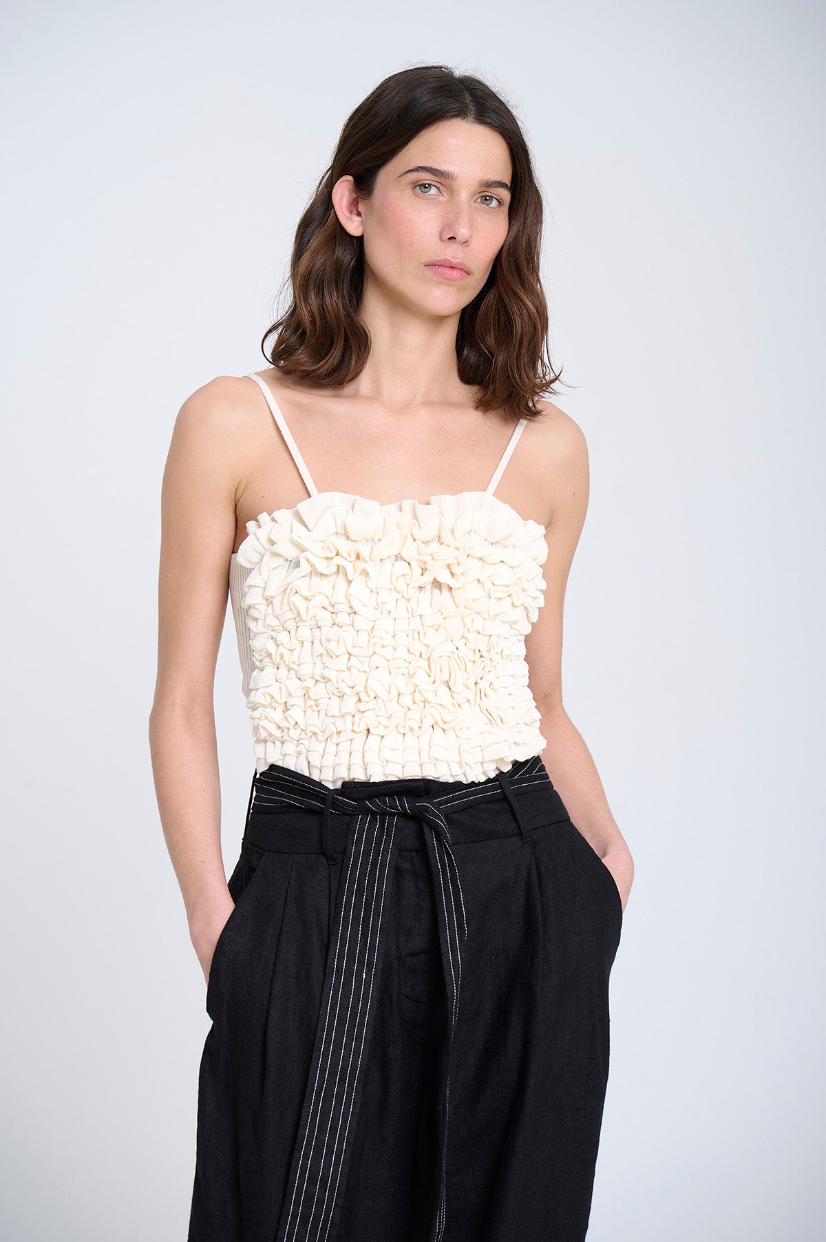 Sita Murt Ruffled Knit Top