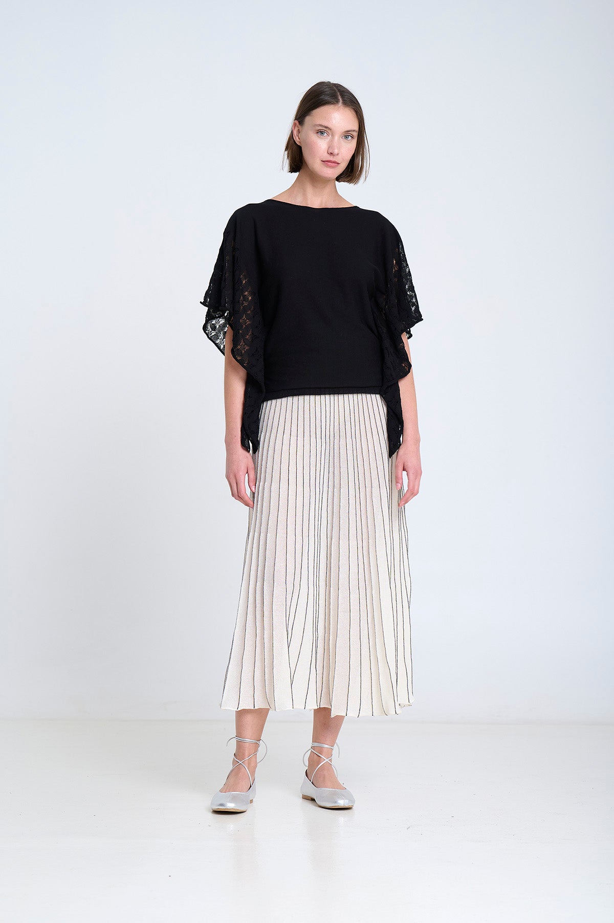 Sita Murt Knit Cape with Openwork Sides