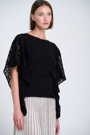 Sita Murt Knit Cape with Openwork Sides