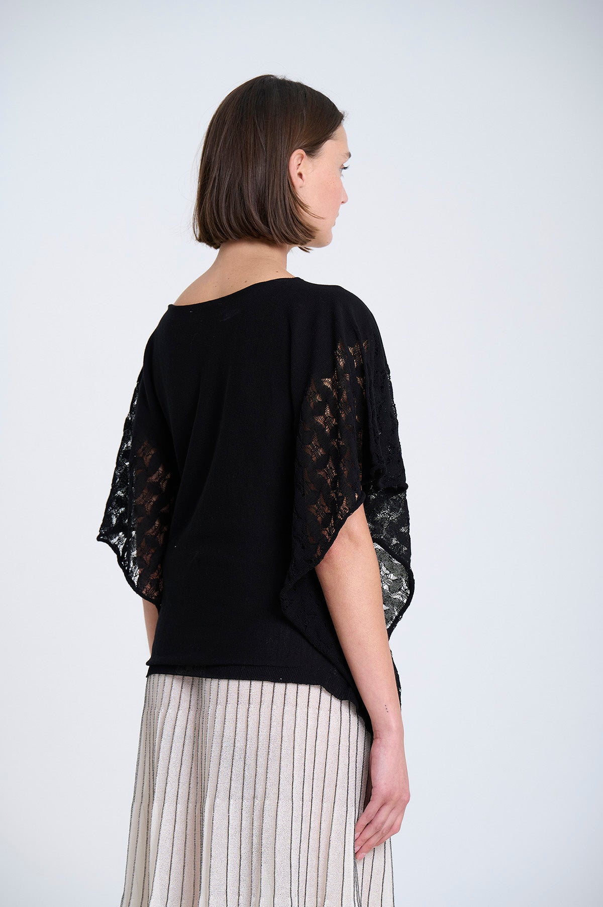 Sita Murt Knit Cape with Openwork Sides