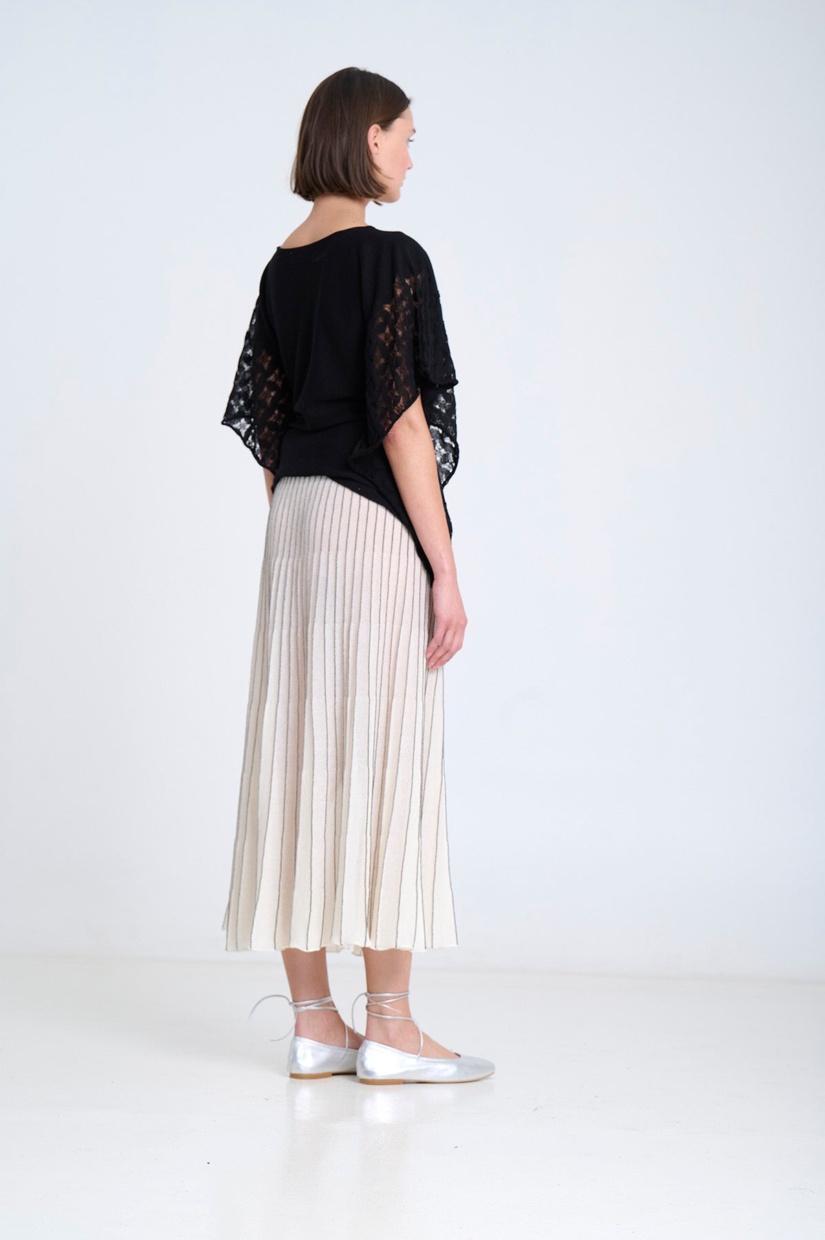 Sita Murt Knit Cape with Openwork Sides