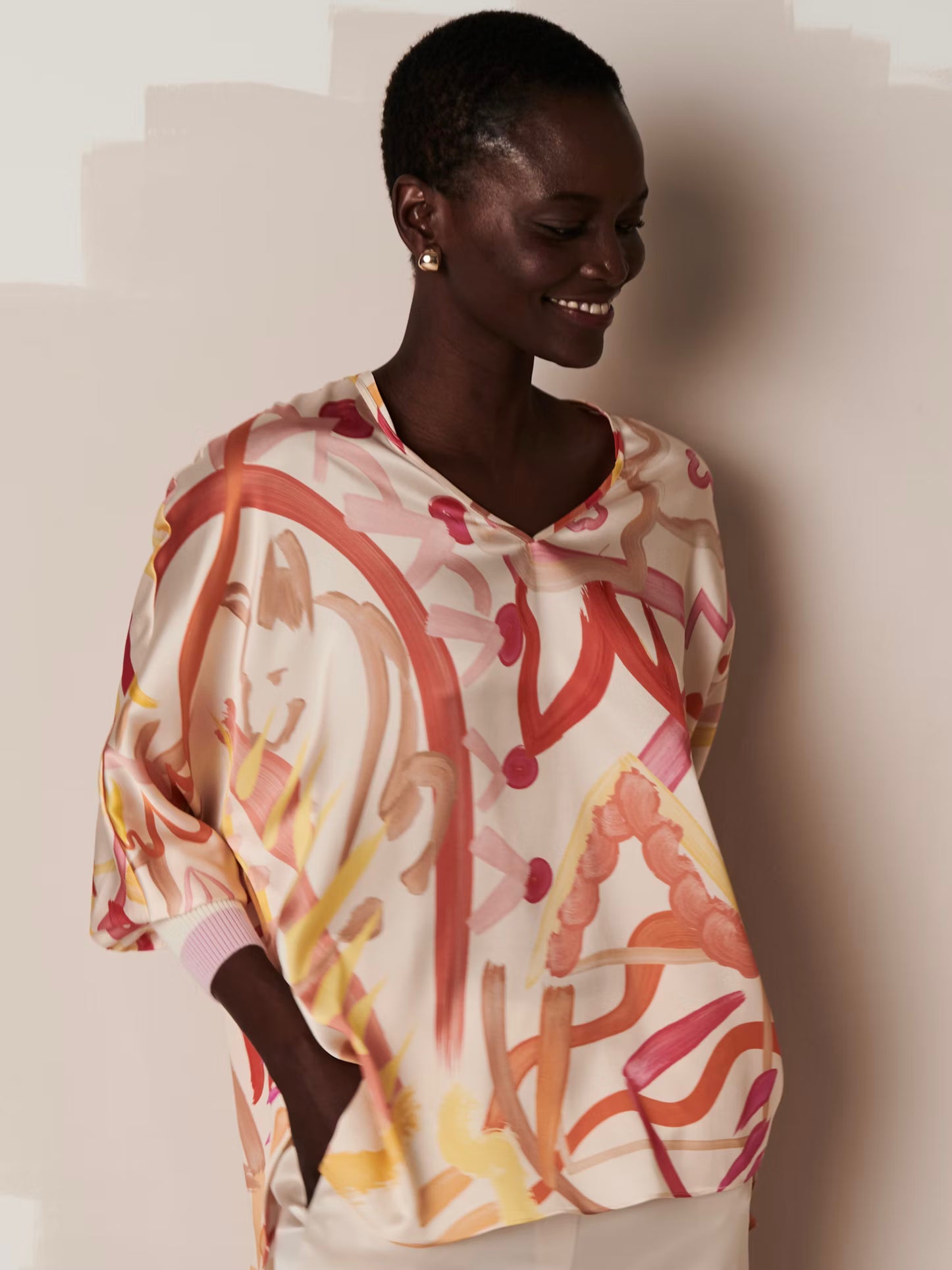 Herzen's Angelegenheit Silk Oversized Blouse