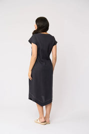 Foil Point Of View Dress Dark Gunsmoke
