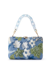 Olga Berg Greta Floral Beaded Clutch