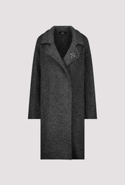 Monari Knitted Coat Jacket + Brooch