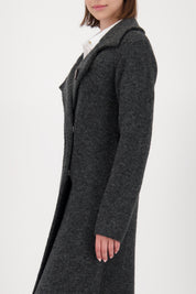 Monari Knitted Coat Jacket + Brooch