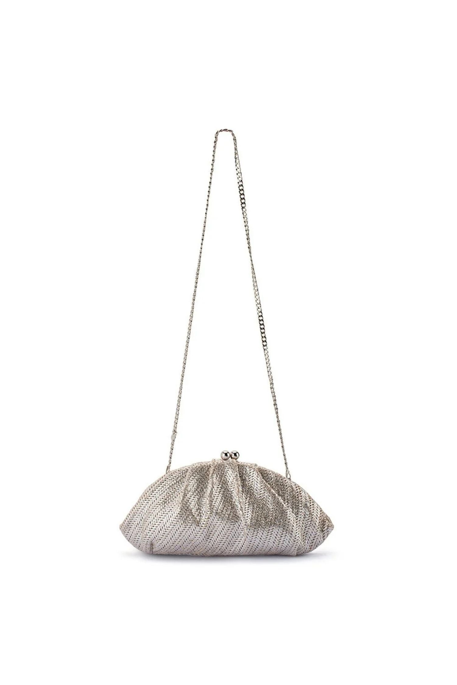 Olga Berg Rita Woven Clutch Bag