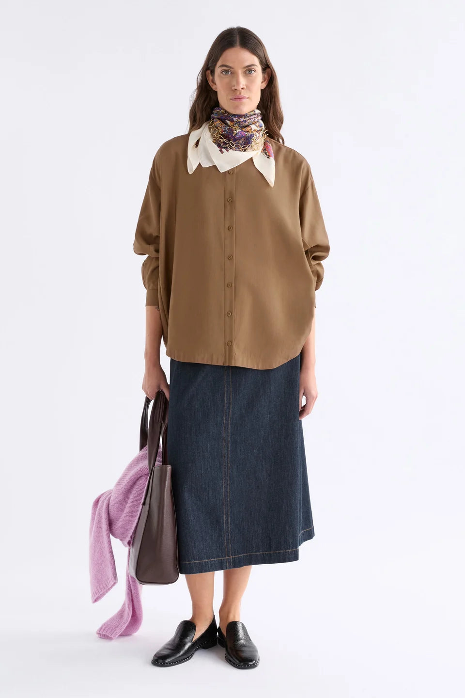 Elk Lantis Print Silk Scarf