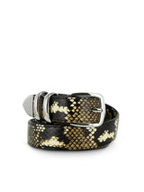 Senso Bessy II Python Snake Print Leather Belt