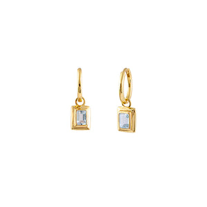 BIANC-AMALFI_BLUE TOPAZ GOLD EARRINGS