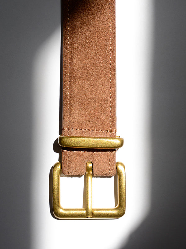 Senso Brianna I Chestnut Calf Suede Leather Belt