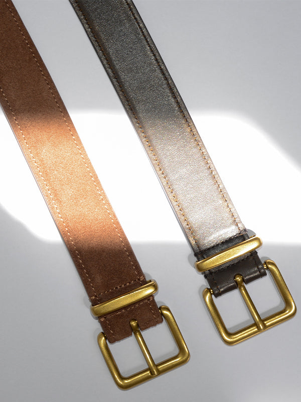Senso Brianna I Chestnut Calf Suede Leather Belt