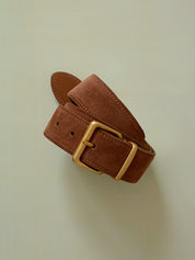 Senso Brianna I Chestnut Calf Suede Leather Belt