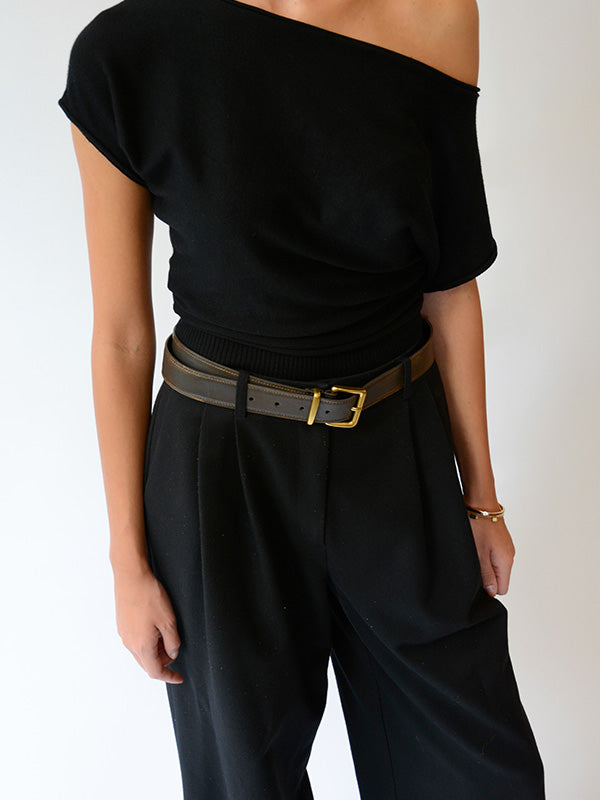 Senso Brianna II Espresso Calf Leather Belt
