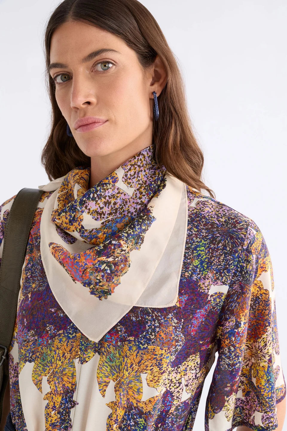 Elk Lantis Print Silk Scarf