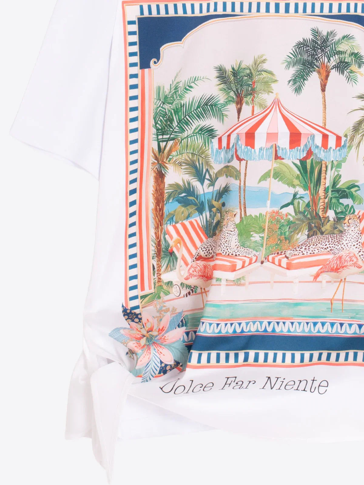 Vilagallo Keira Cheetah in Ibiza Print T-Shirt