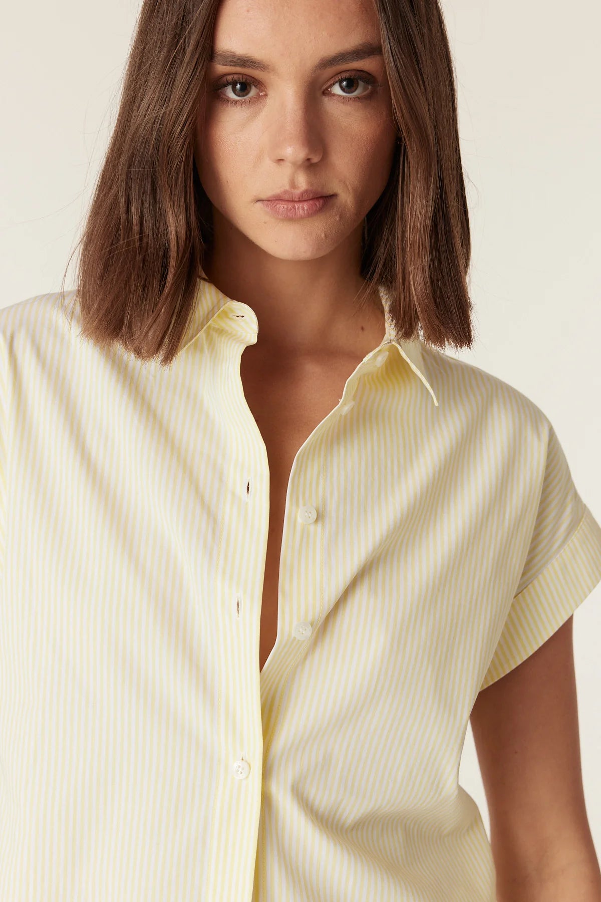 Cable Melbourne Portsea Shirt - Yellow Stripe