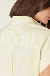 Cable Melbourne Portsea Shirt - Yellow Stripe
