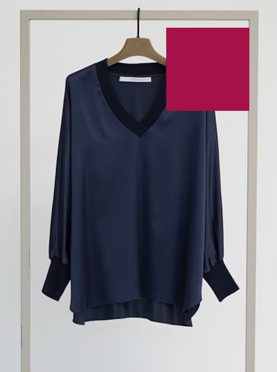 Herzen's Angelegenheit Cerise Silk Blouse