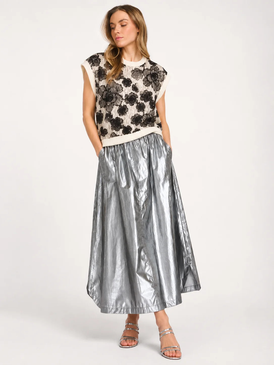 Summum Woman Silver Skirt
