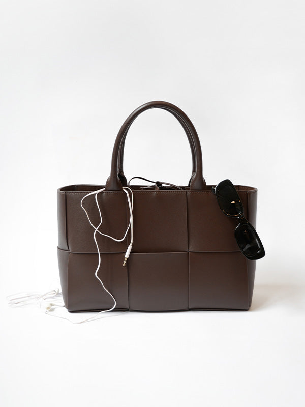Senso Denver Chocolate Calf Leather Tote Handbag