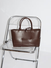 Senso Denver Chocolate Calf Leather Tote Handbag