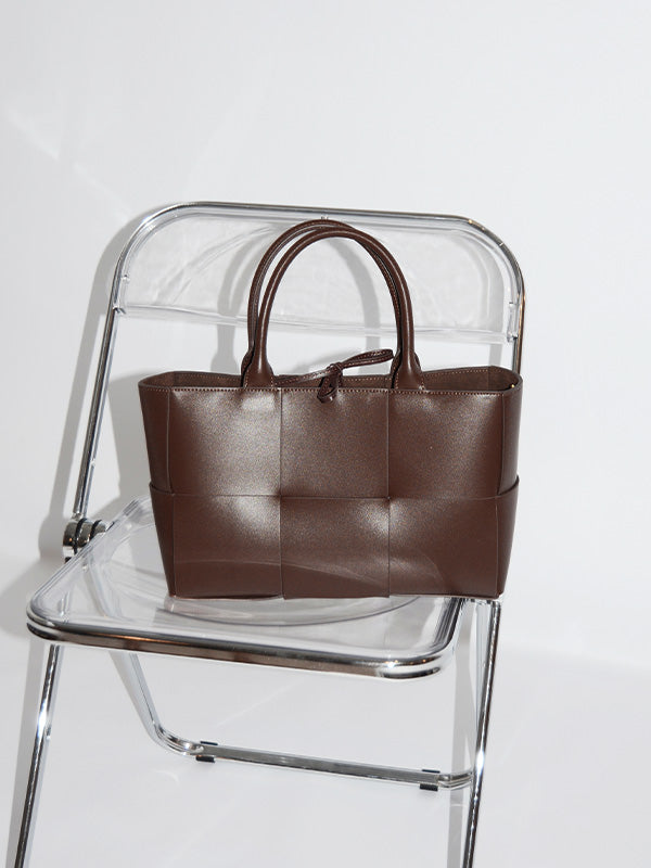 Senso Denver Chocolate Calf Leather Tote Handbag
