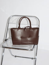 Senso Denver Chocolate Calf Leather Tote Handbag
