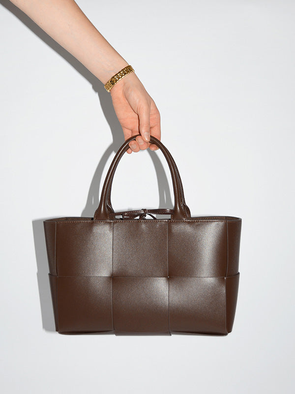 Senso Denver Chocolate Calf Leather Tote Handbag