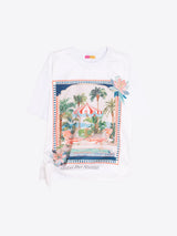 Vilagallo Keira Cheetah in Ibiza Print T-Shirt