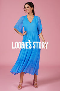 Model Wearing Loobies Story Dress