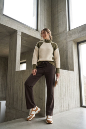 Raffaello Rossi Candice Straight Jogger - Dark Brown