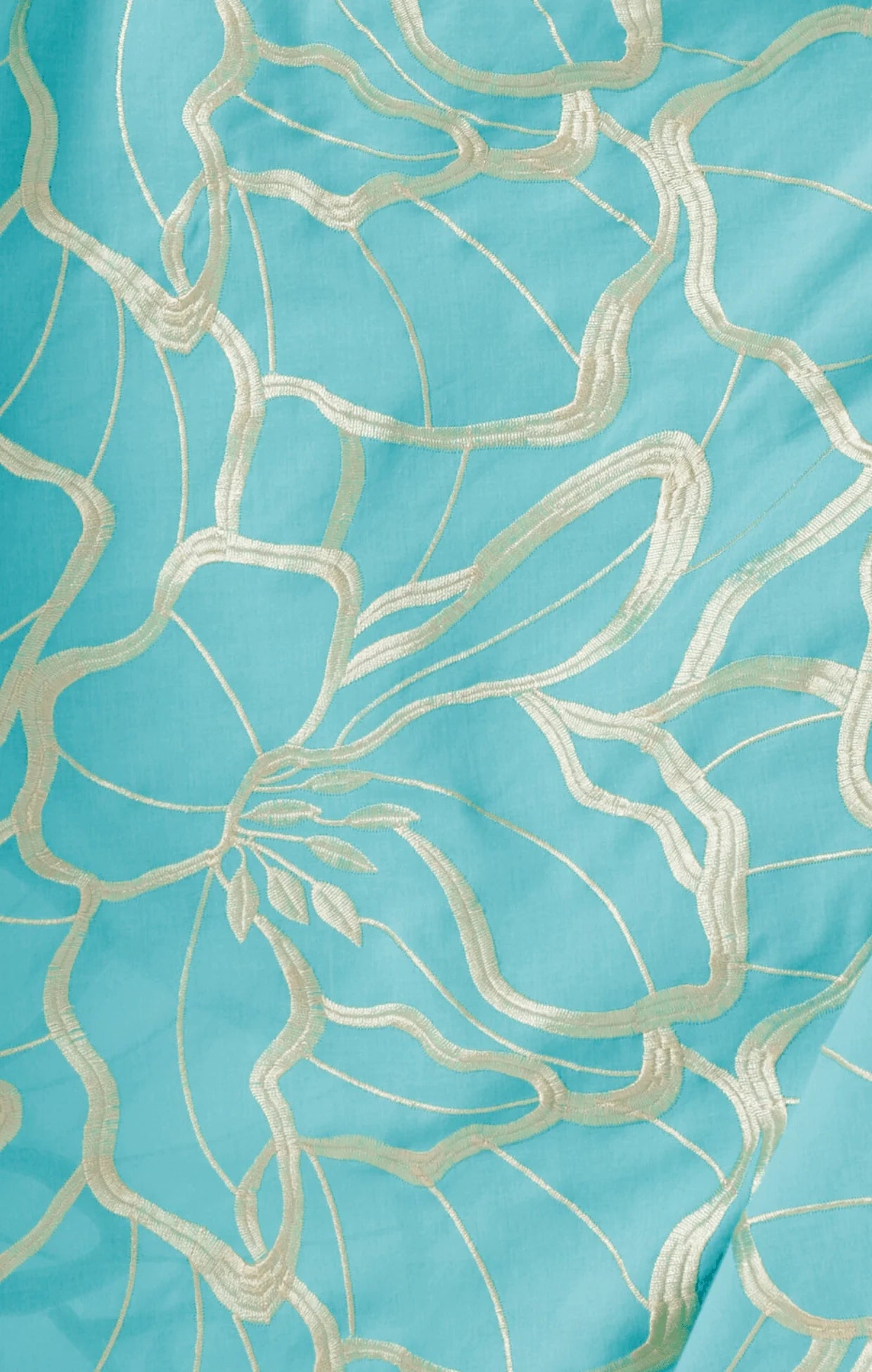 Sacha Drake Ithaca Cotton Midi Faux Wrap Dress Aqua Gold