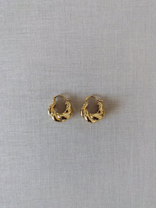 Lenny Puff Hoop Luxe Gold Earrings