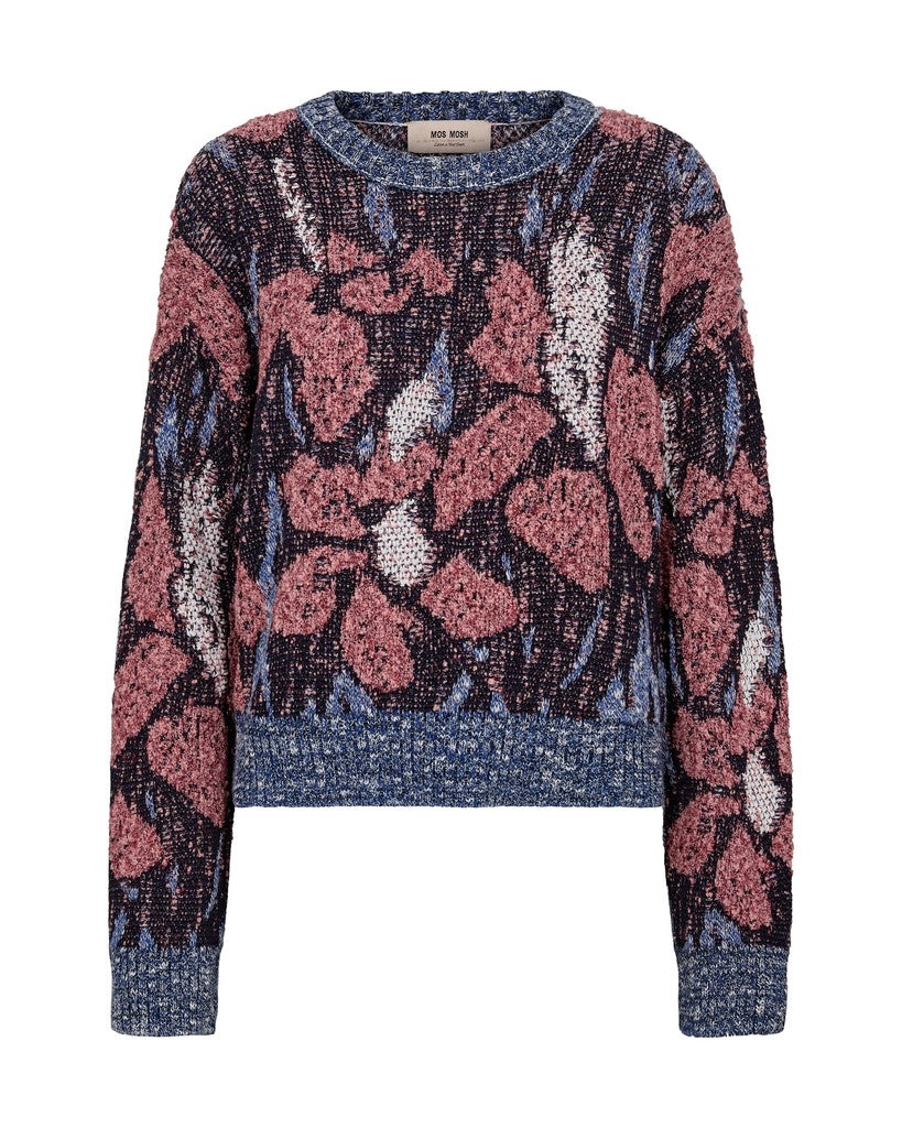 Floral patterned sweater on a white background