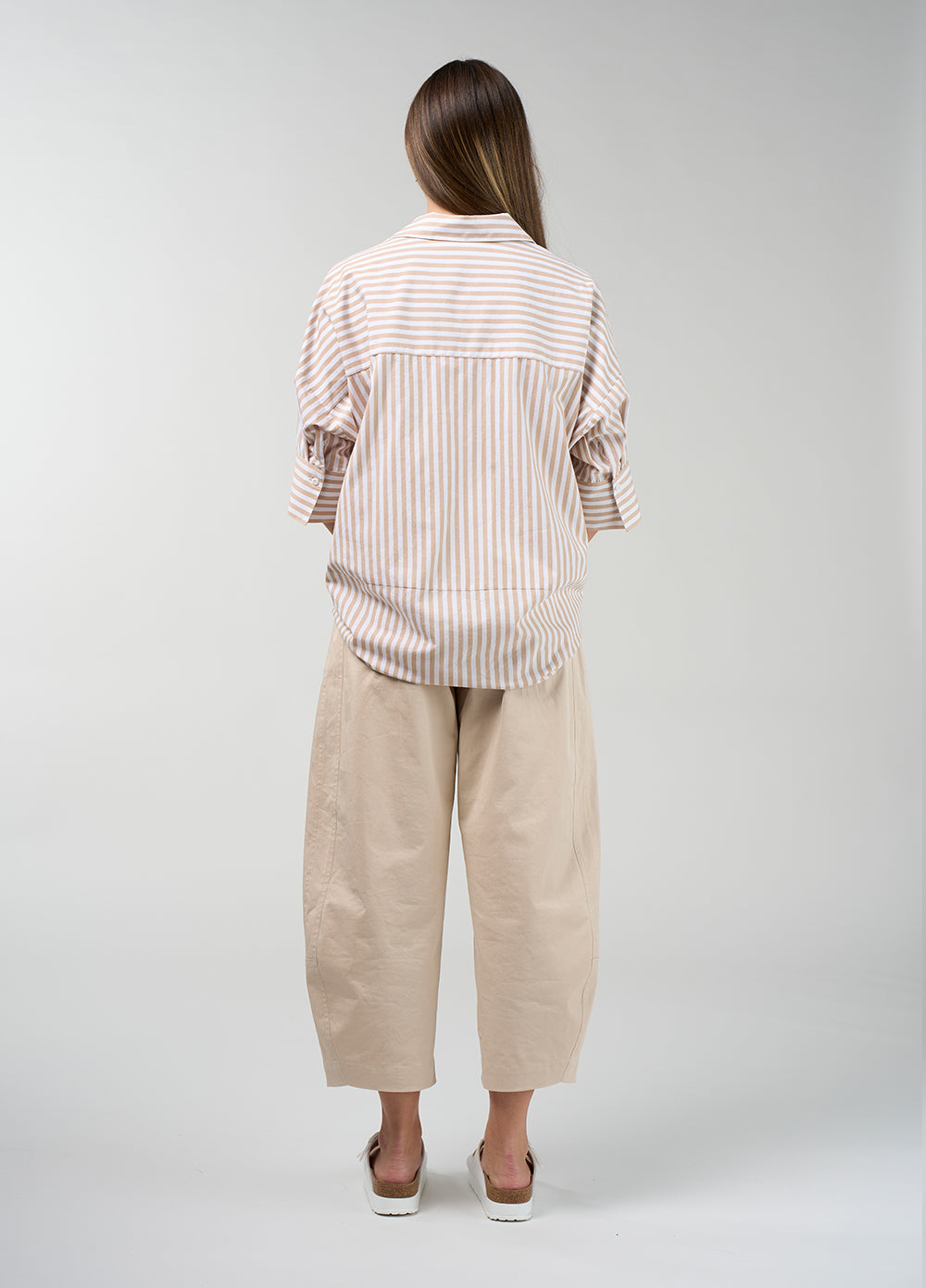 Madly Sweetly Connect Stripe Shirt Stone