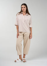 Madly Sweetly Connect Stripe Shirt Stone