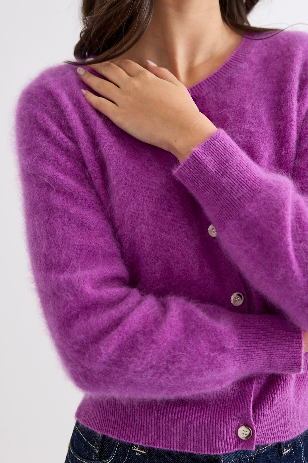 Mia Fratino Sierra Brushed Cashmere/Merino Cardi