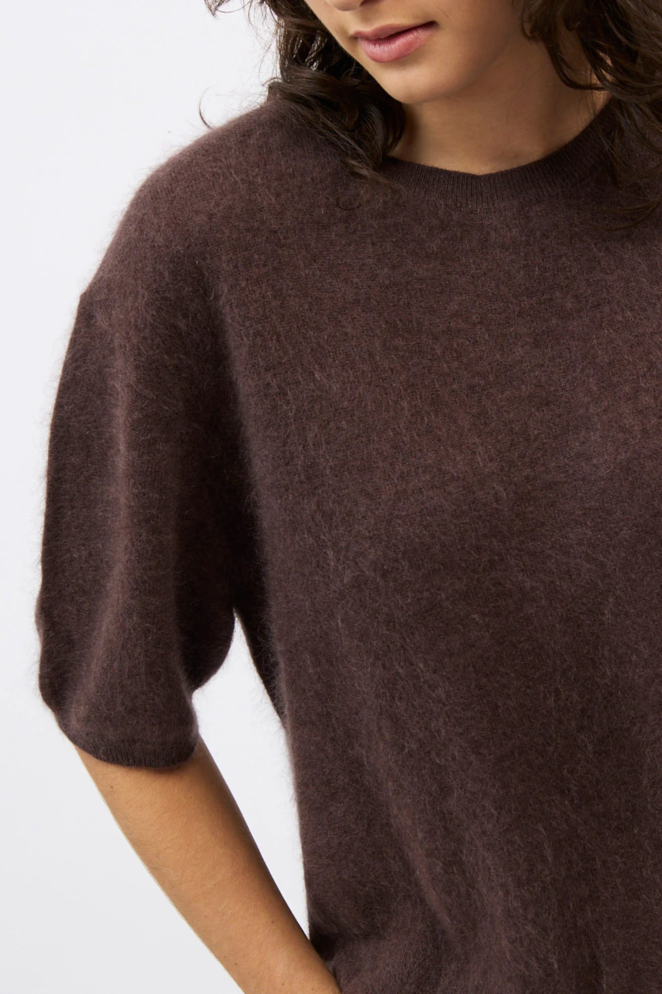 Mia Fratino Eliza Brushed Cashmere/Merino Tee