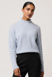 Oncewas Savanna Alpaca Blend Sweater in Blue Frost
