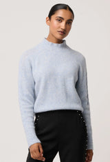 Oncewas Savanna Alpaca Blend Sweater in Blue Frost
