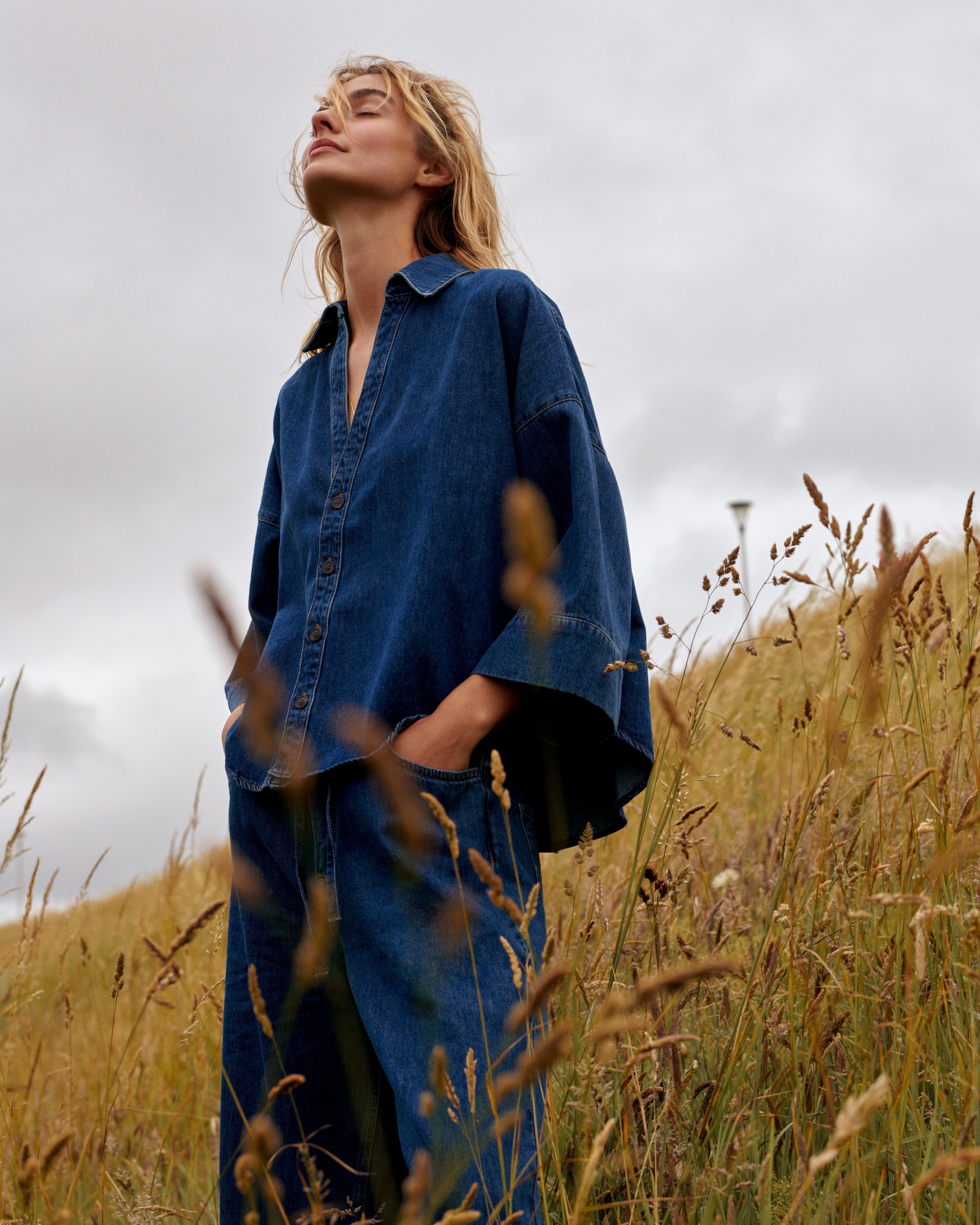 Summum Woman Denim Kimono Blouse