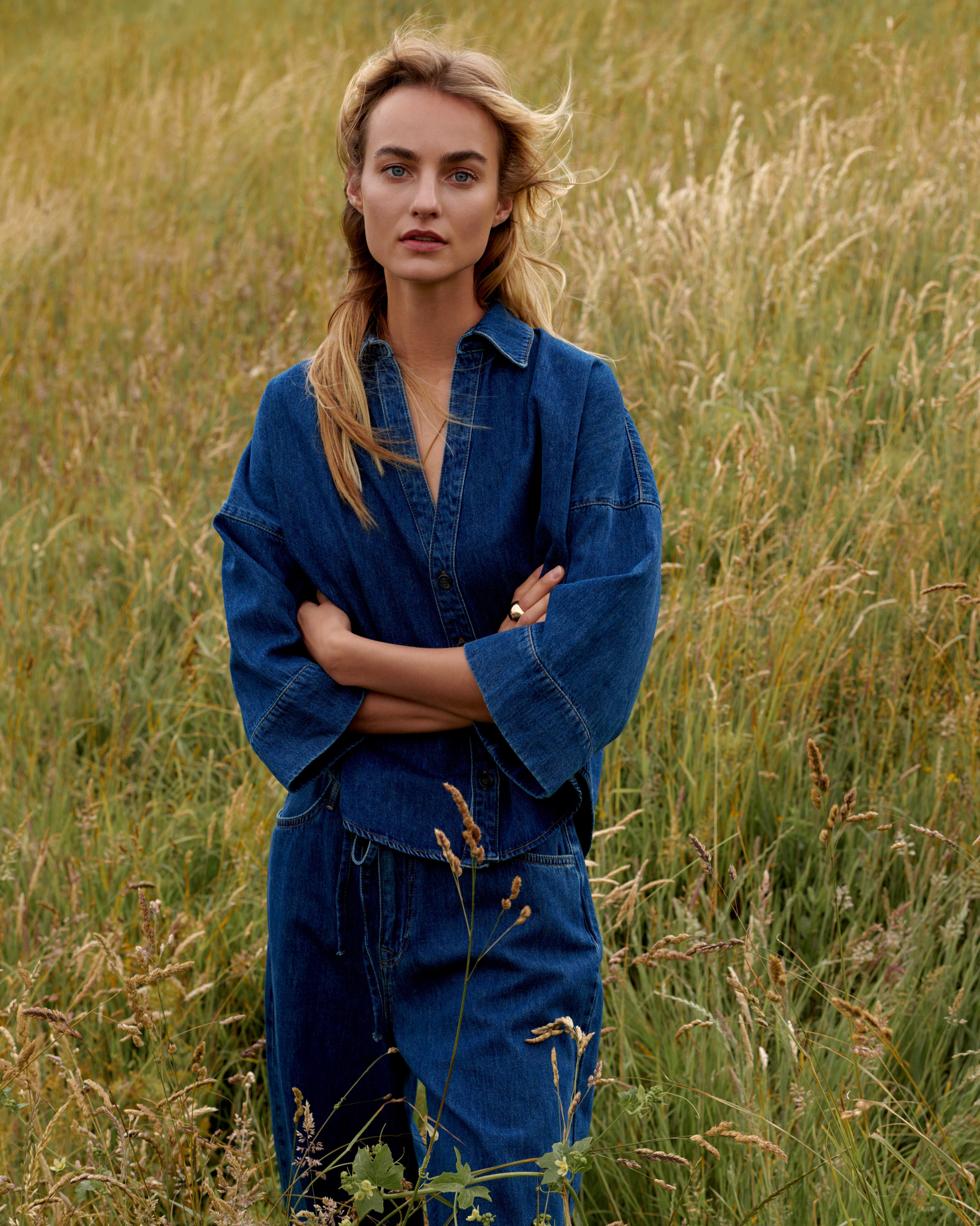 Summum Woman Denim Kimono Blouse