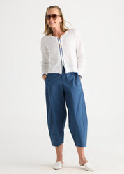 Zaket & Plover Pointelle Zip Cotton Cardi
