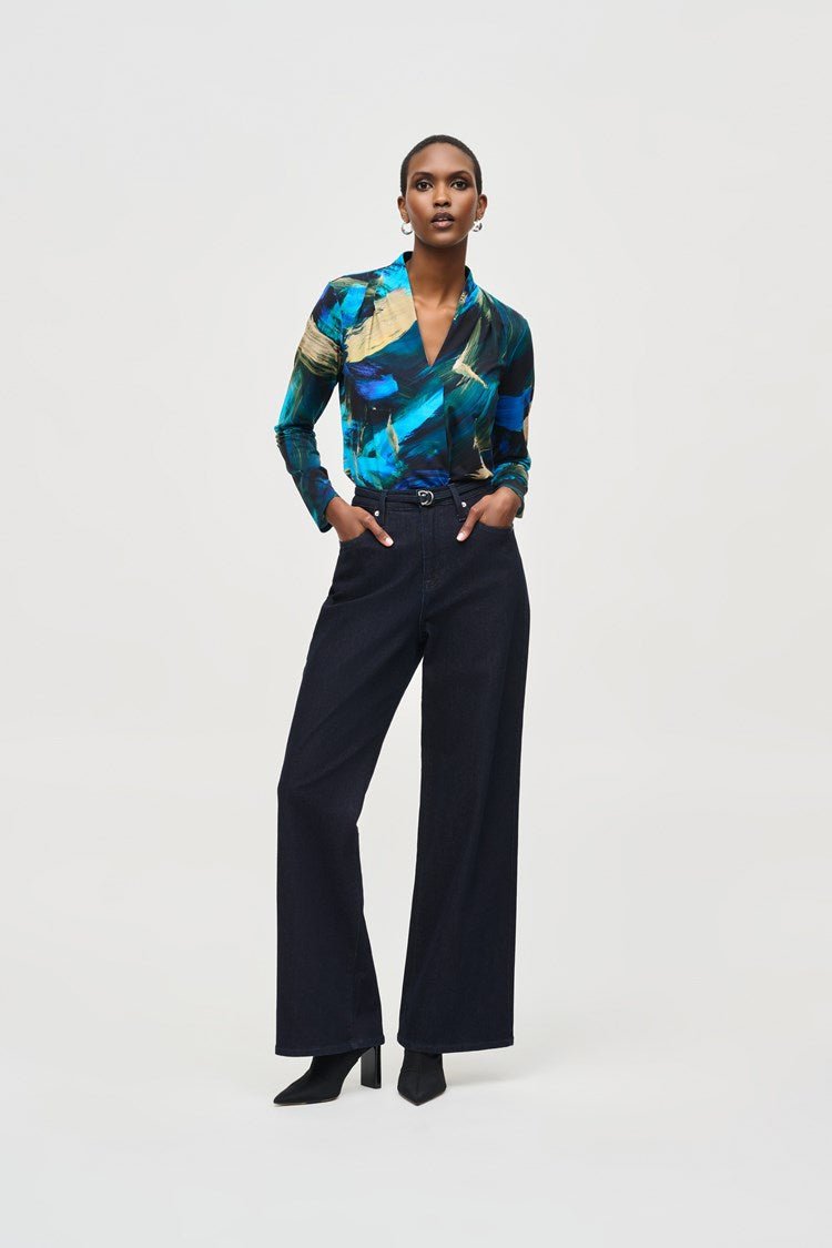 Shop Abstract Print Silky Knit Top - Joseph Ribkoff